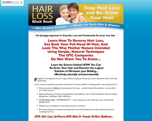 Hair Loss Black Book - Stop Hair Loss & Re-Grow Your Hair