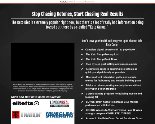 Keto Camp: Scientifically Backed Fat Loss and Muscle Building Program