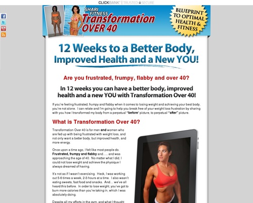 transformationover40.com  Shari Fitness Presents "Transformation Over 40" Fat Loss Over 40
