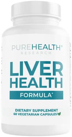 Liver Health Formula – Cleanse Detox & Repair – Silymarin Milk Thistle, Artichoke Extract, Dandelion Root, Turmeric, Beet, Berberine & Cardo Mariano for Healthy Liver Support – PureHealth Research