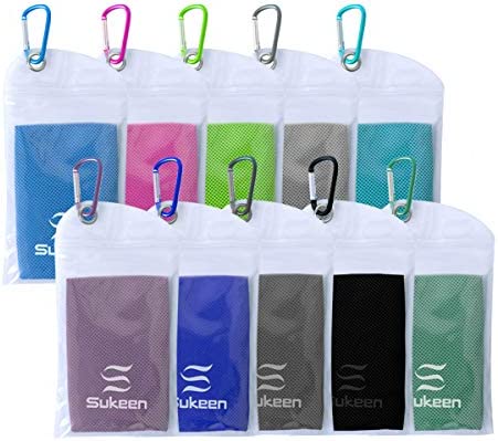 Cooling Towel Instant Evaporative Cooling,Snap Cooling Towel for Sports,Yoga,Golf,Gym,Neck,Workout and More(40”x 12”) (10pack Color Mix-1)