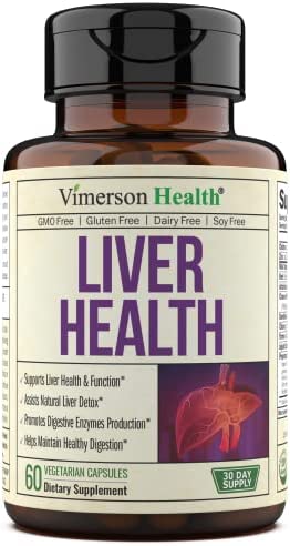 Liver Health Detox Support Supplement - Herbal Blend for Men & Women with Artichoke Extract, Milk Thistle, Dandelion Root, Turmeric, Beet Root, Alfalfa, Choline & Celery Seed. 60 Capsules. Non GMO