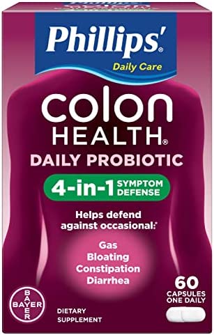 Phillips Colon Health - Probiotics Capsules - Immune Support - Helps Defend Occasional Gas, Bloating, Constipation, & Diarrhea - 60 Count