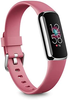 Fitbit Luxe Fitness and Wellness Tracker with Stress Management, Sleep Tracking and 24/7 Heart Rate, Orchid/Platinum Stainless Steel, One Size, S & L Bands Included