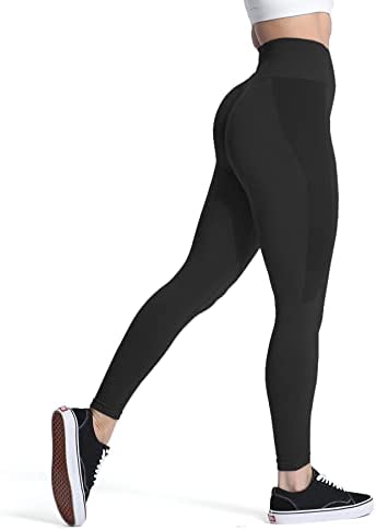Aoxjox Seamless Scrunch Legging for Women Asset Tummy Control Workout Gym Fitness Sport Active Yoga Pants