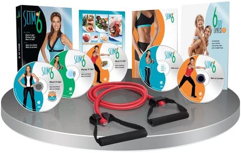 Beachbody Slim in 6 DVD Workout Videos, Easy to Follow, Low Impact Body Weight Training, Exercises, Includes Eating Plan, Fitness & Nutrition Guide by Debbie Siebers, Resistance Band