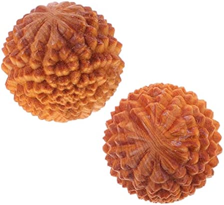 Healifty Yoga Care Training Fasciitis - Wooden Back, Tissue Fitness Muscle Acupoint Er Ing Spiky Health Spiked Stretch Body, for Trigger Mini Sphere Point, Releasing Exercise Orb
