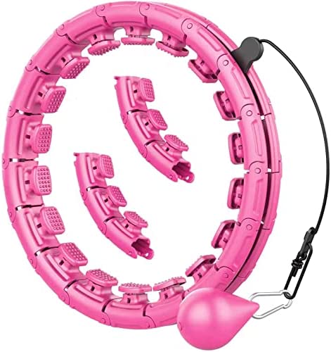 Weighted Hula Fit Hoop, Fithoop, 2022 Newly Hula Fitness Hoop 2 in 1 Abdomen Fitness Massage, 24 Knots Great for Adults and Beginners Weight Loss and Exercise