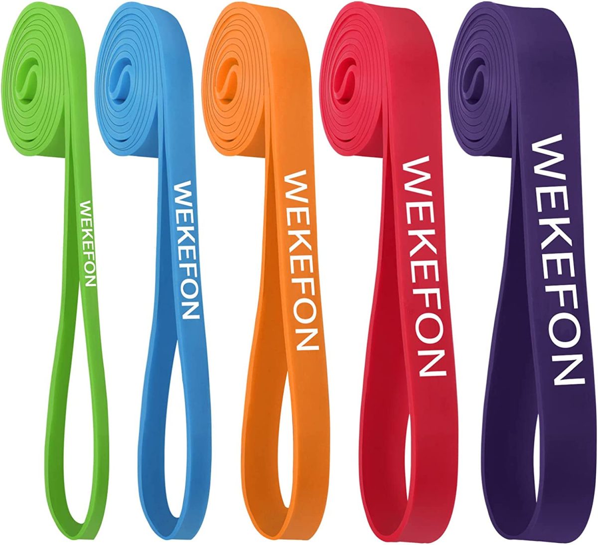 WEKEFON Pull Up Assistance Bands 5-170lbs Thick Heavy Duty Resistance Bands Set for Men & Women, Exercise Bands Stretch Workout Band for Body Training, Crossfit Mobility Fitness Assist Bands Set of 5